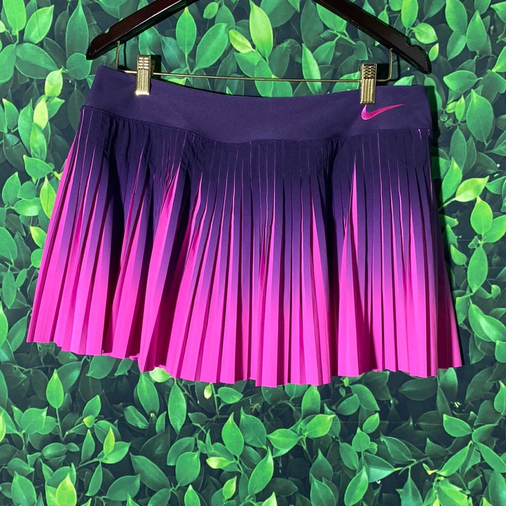 Nike Dri-Fit Large Women’s Victory Tennis Golf Skort Purple/Pink Pleated Stretch
